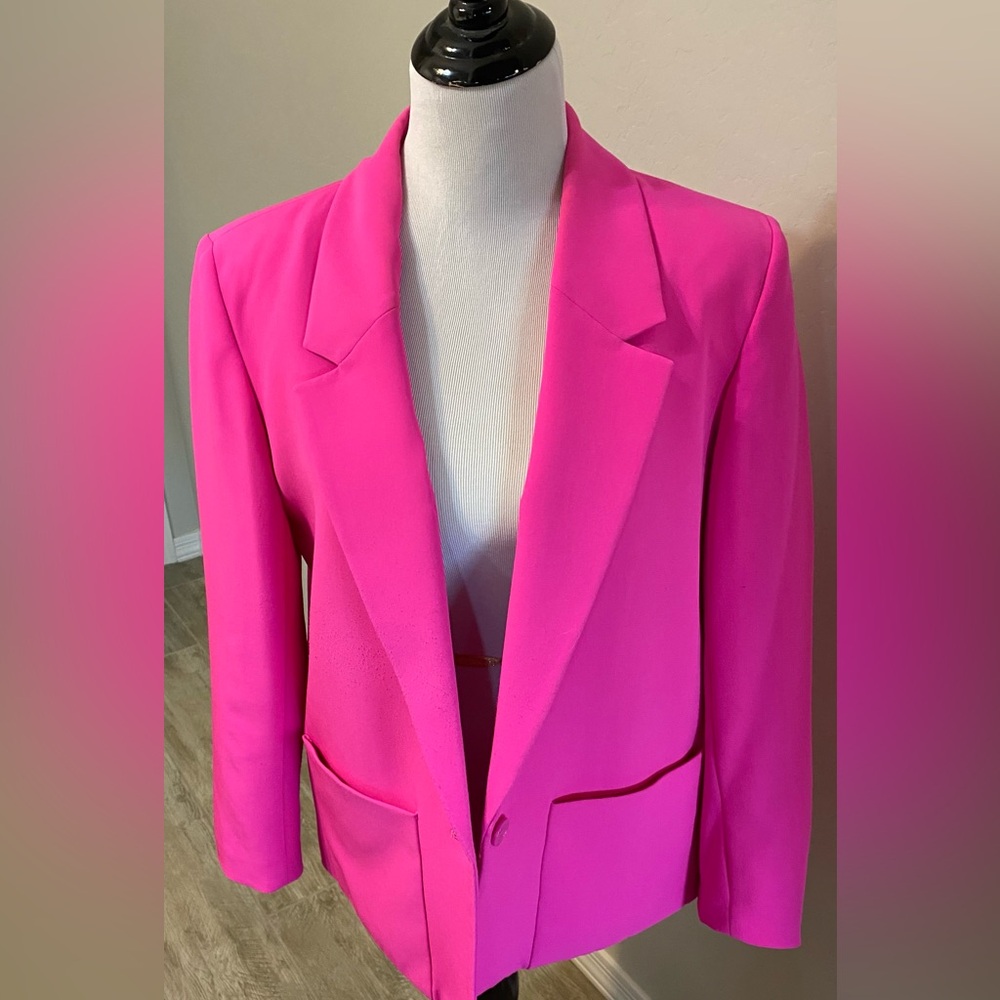 Dkny Patch Pocket Oversized Blazer - image 1